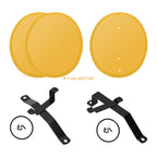 3 Yellow Number Plates w/ Brackets for Honda Z50 Z50R (1979–1987)