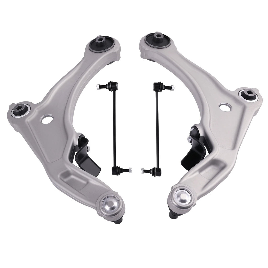Set of 4 Suspension Kit Front Control Arms with Sway Bar End Links for Nissan Maxima (2009–2014)