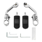 Chrome Long Angled Highway Engine Guard Foot Pegs for Harley Davidson