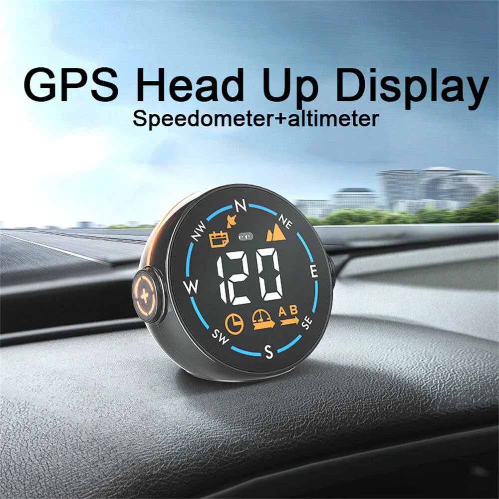 Universal USB Car Dash HUD Speedometer Display Alarm MPH KMH