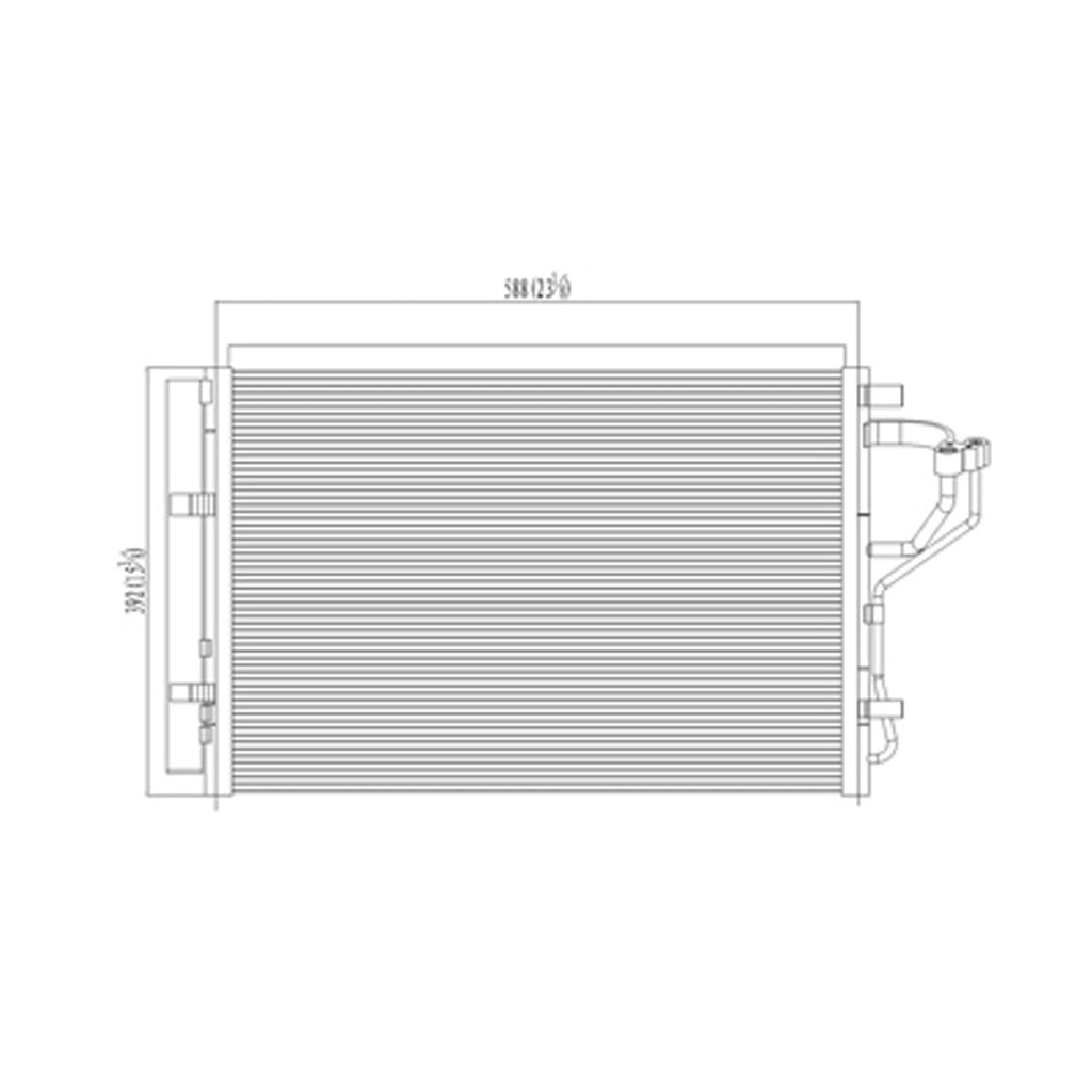 Replacement A/C Condenser Repair Part For 2013 Hyundai Elantra Coupe