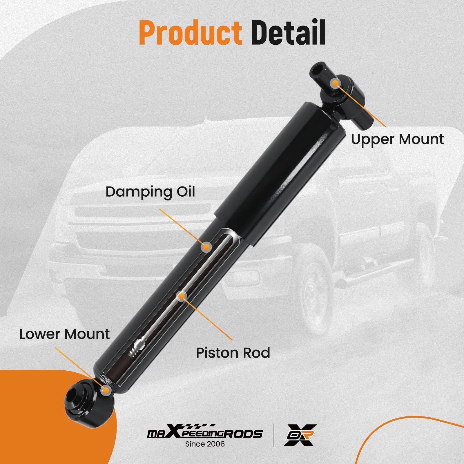 Rear Shock Absorbers for Buick Enclave, Chevy Traverse, GMC Acadia, Saturn Outlook (2008–2017)