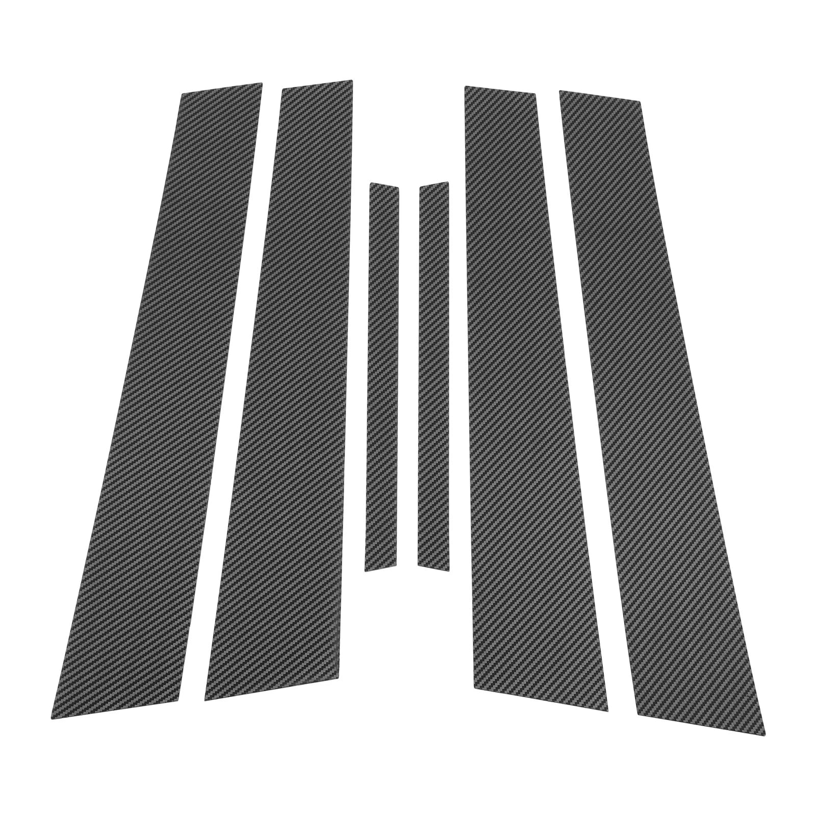 Set of 6 Door Pillar Window Trim for Nissan Maxima (2009–2015) Carbon Fiber