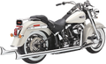 Cobra True Dual Fishtail Exhaust for Harley Softail (1997–2006) Chrome