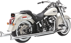 Cobra True Dual Fishtail Exhaust for Harley Softail (1997–2006) Chrome