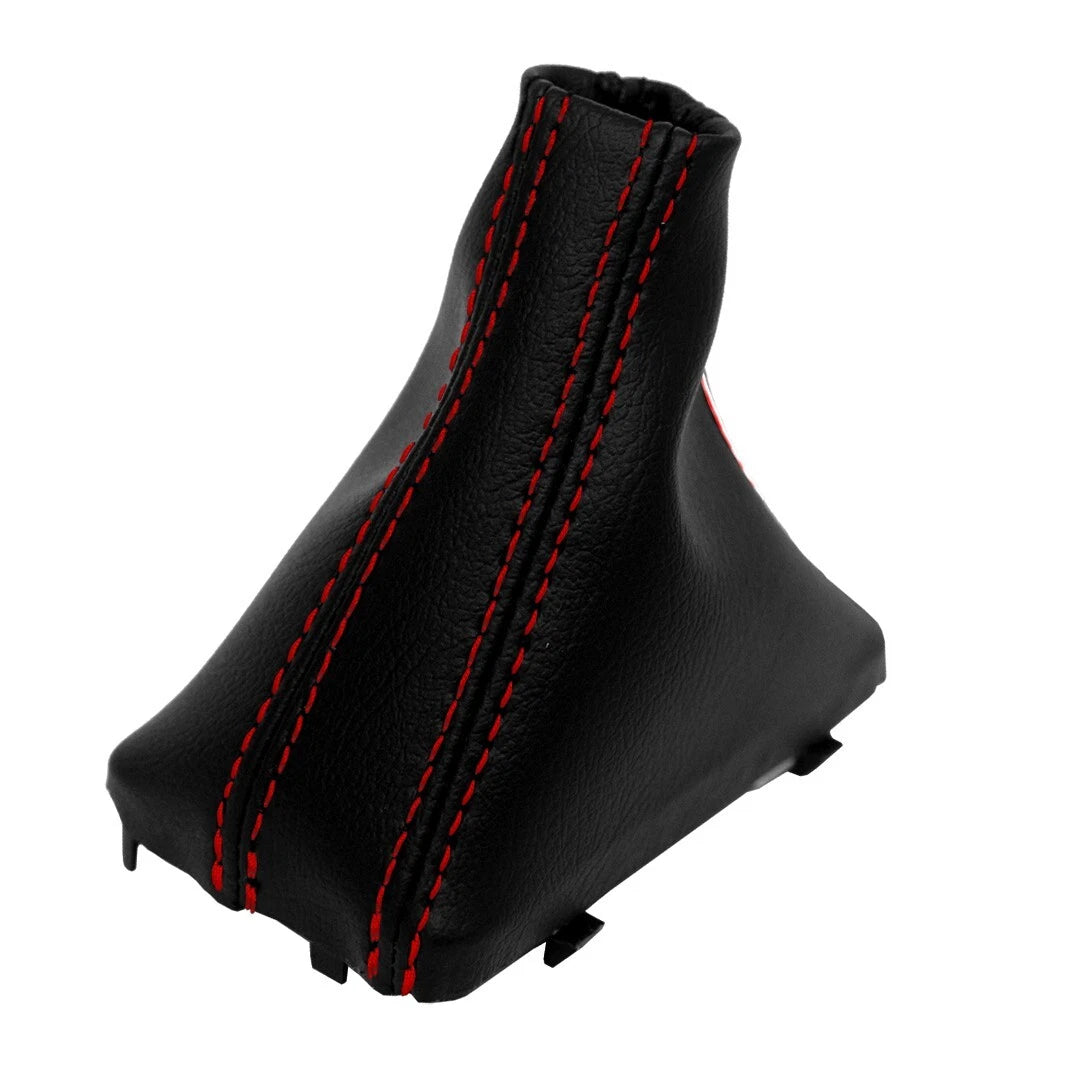 Automatic Shift Boot for Audi Q7 (2007–2015) Red Stitch Leather Synthetic