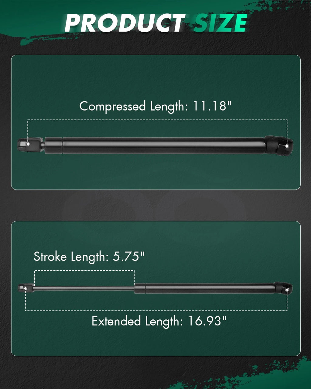 2X Rear Tailgate Hatch Lift Supports Struts for Toyota Matrix (2003–2008)