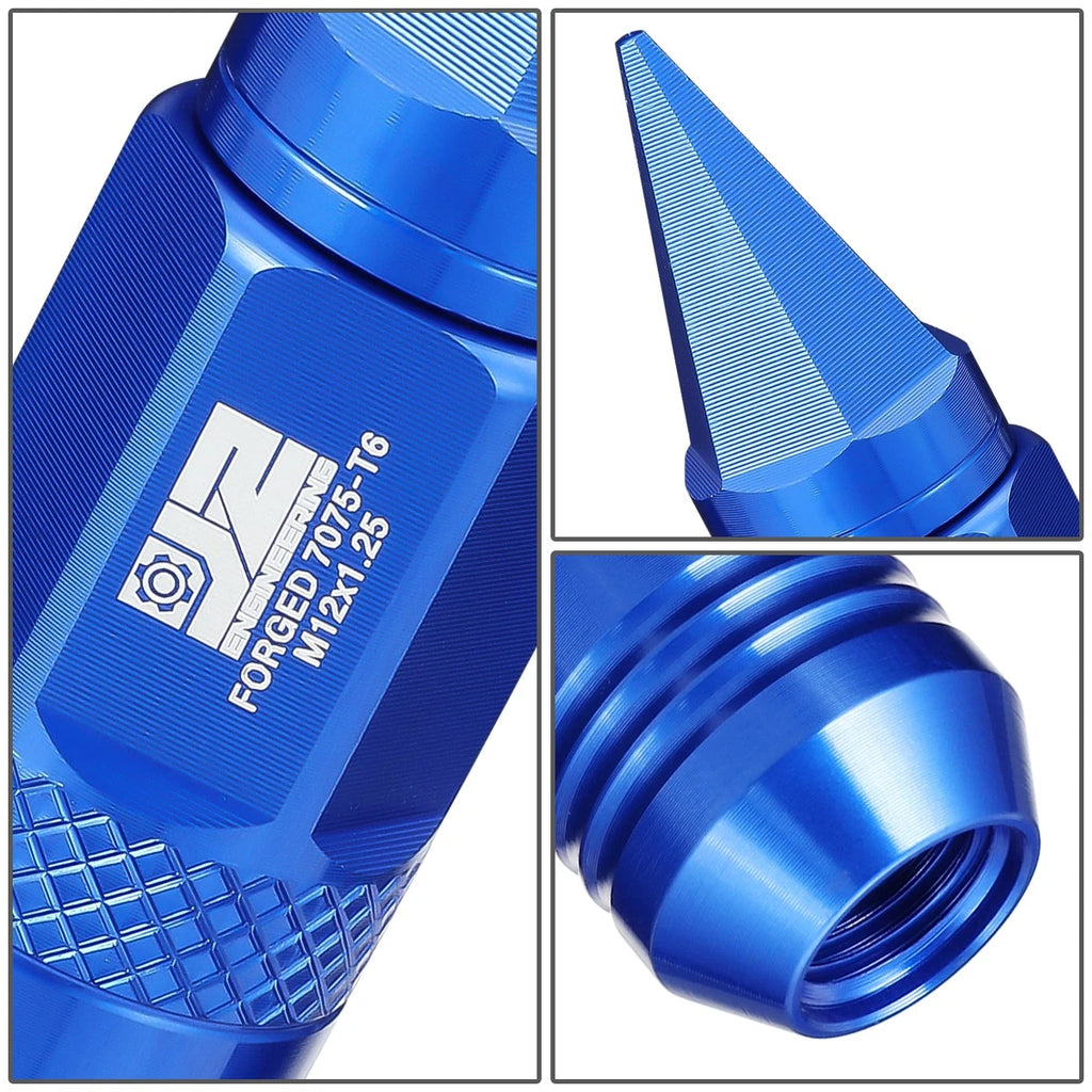 Set of 20 M12 X1.25 Open/Closed End Lug Nuts for J2 Aluminum
