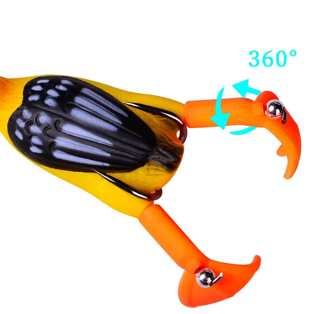 11g Floating Duck Lure with Rotating Legs for Fishing Trips