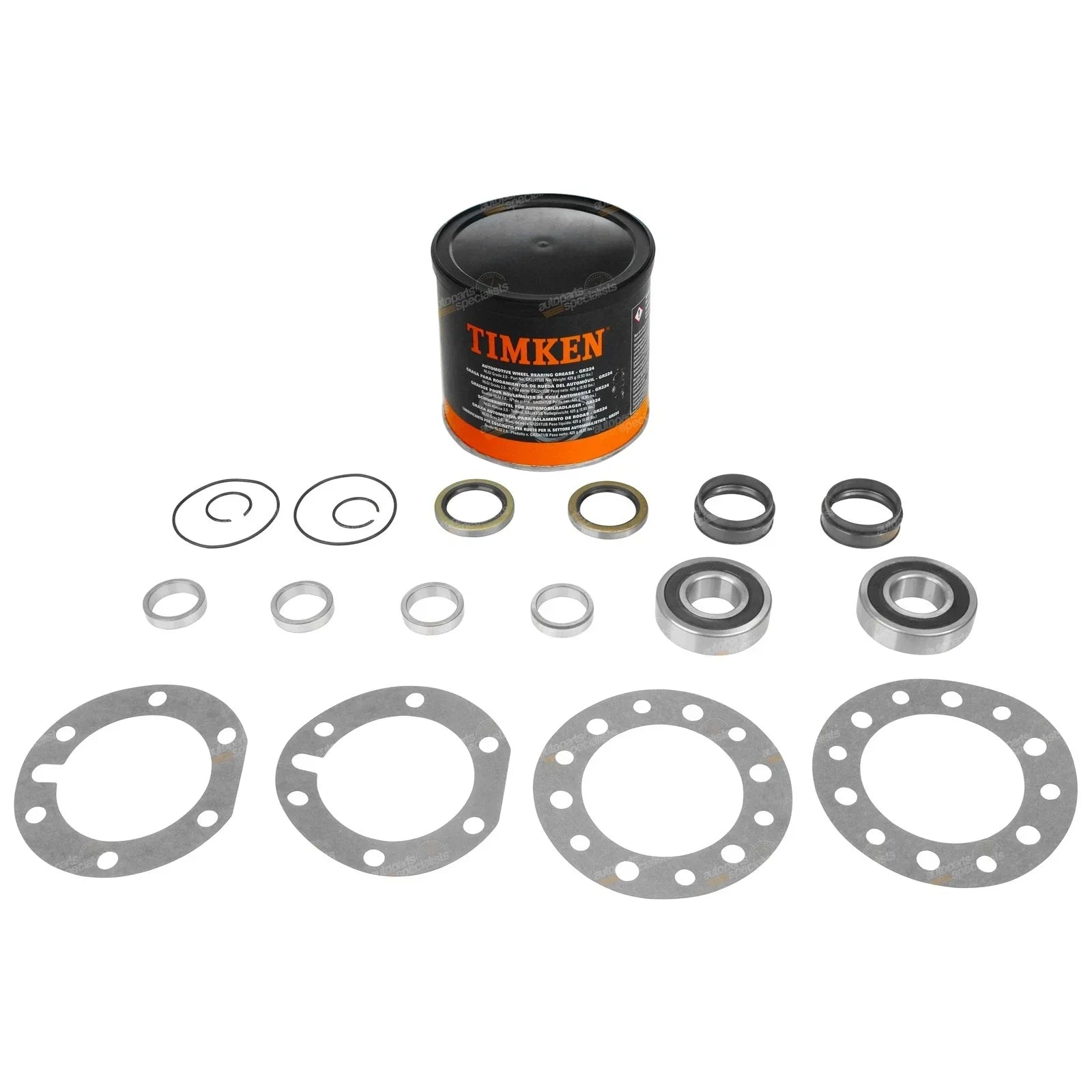 Rear Wheel Bearing Kits + Grease for Toyota Hiace 100 Series Van with ABS (1998–2004)