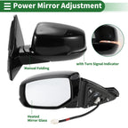 Left Side Door Mirror for Honda Accord (2013–2017) Manual Folding Gloss Black