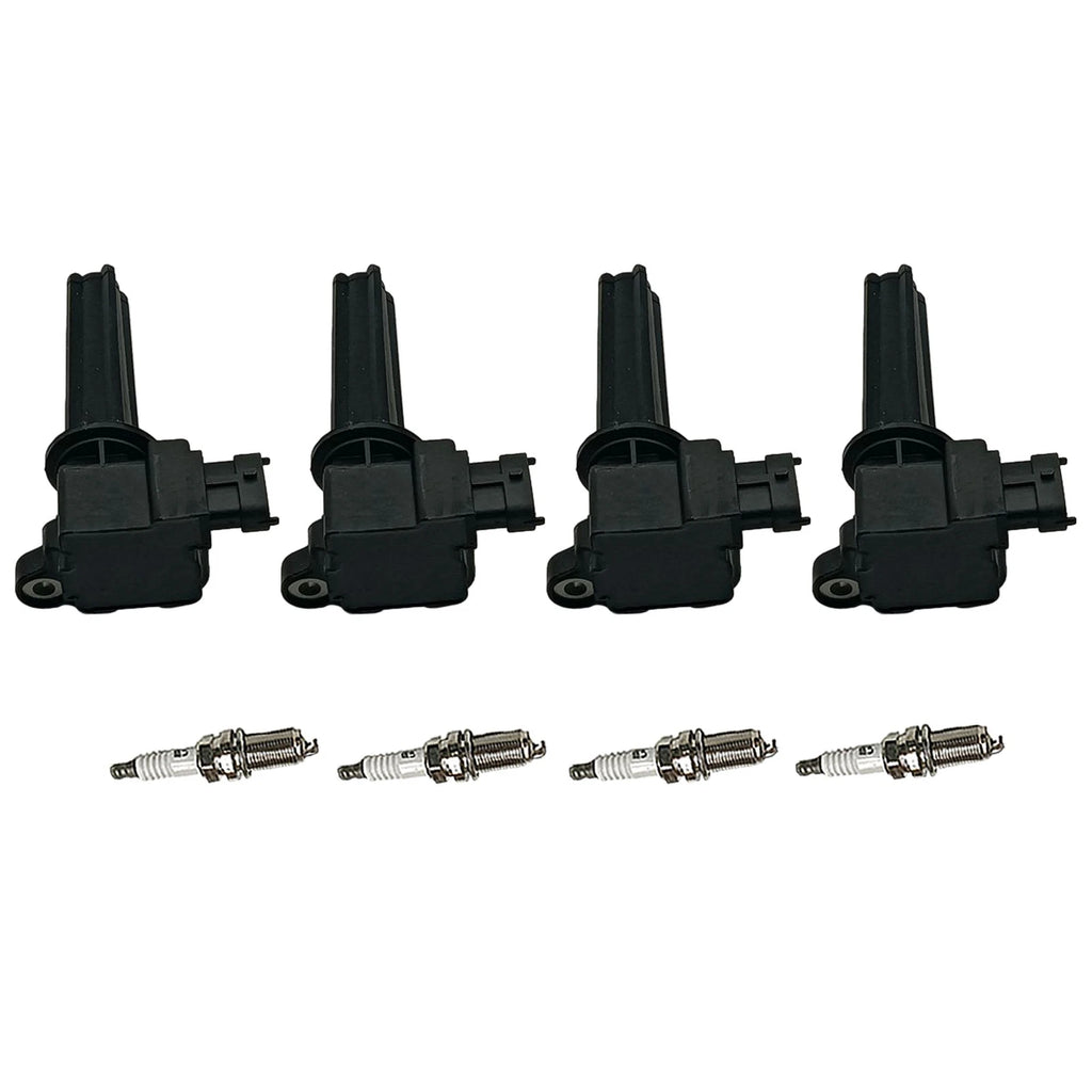Set of 4 Ignition Coils & Iridium Spark Plugs for Saab 9-3 (2004-2011)