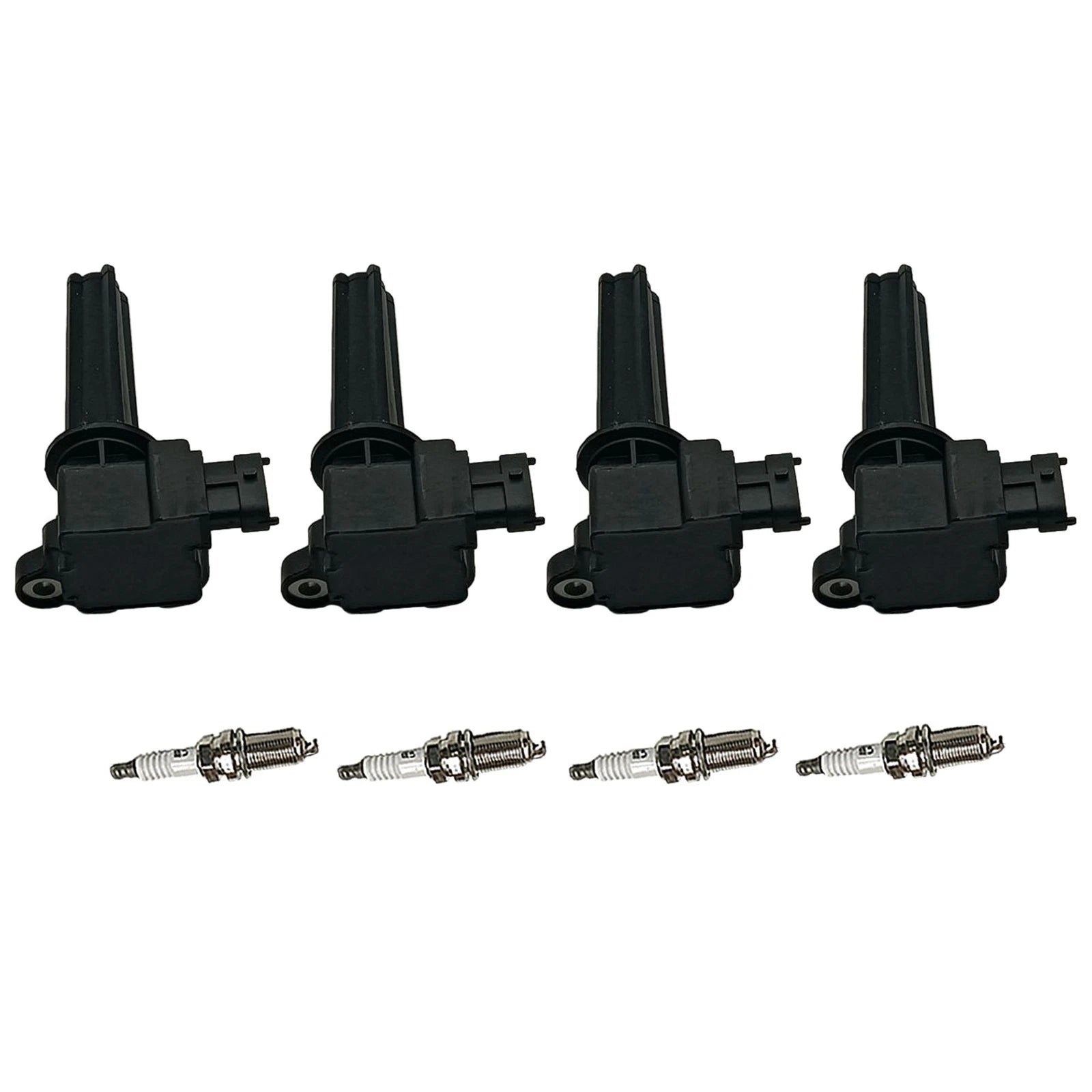 Set of 4 Ignition Coils & Iridium Spark Plugs for Saab 9-3 (2004-2011)