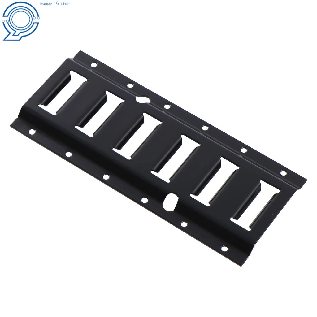 Set of 2 Black Powder-Coated Steel E Track Tie Down Rails for E Track Systems