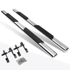 Set of 2 Oval 5" Side Step Nerf Bars for Ford F150 SuperCrew (2001–2003) Chrome
