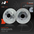 Front Drilled Brake Rotors for Nissan Versa (2009-2011)