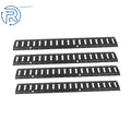 Set of 4 E Track Tie Down Rails for Garages Vans Trailers (3') Black