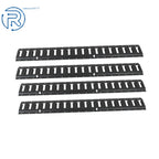 Set of 4 E Track Tie Down Rails for Garages Vans Trailers (3') Black