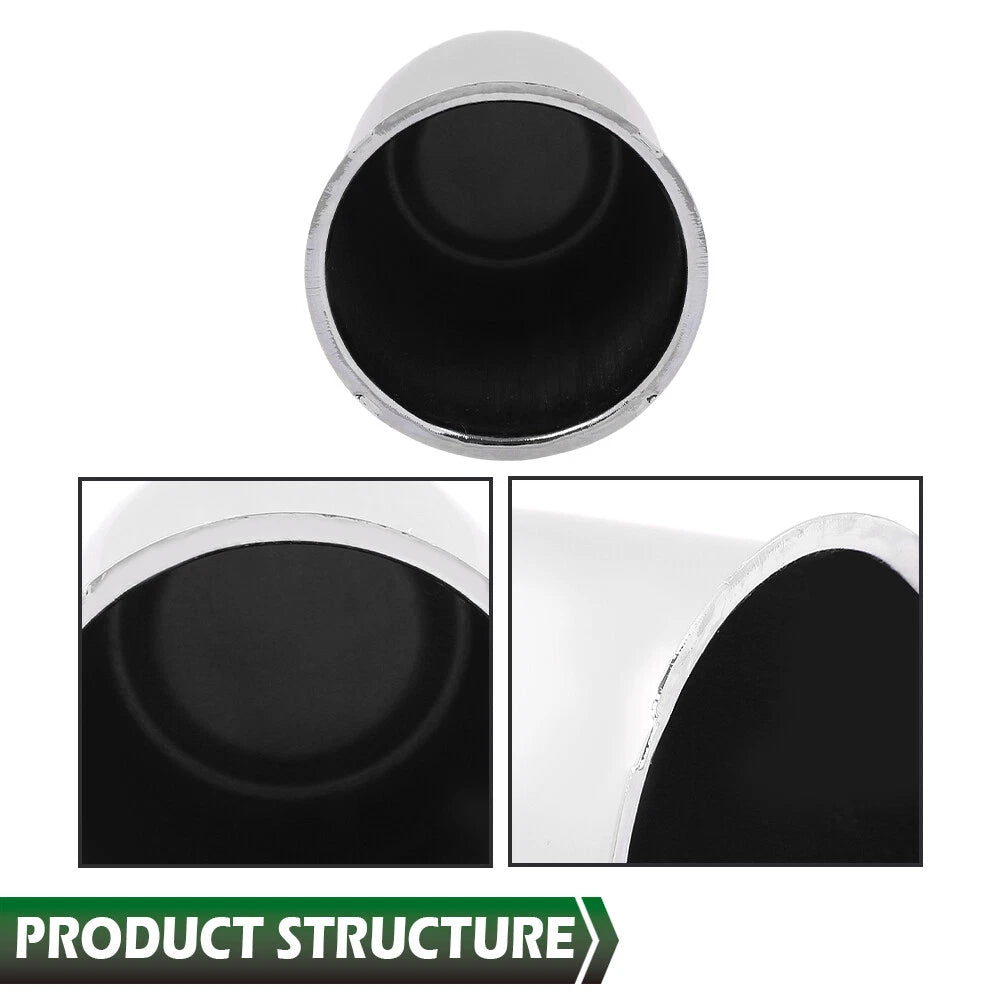 Set of 4 Chrome Push Through Center Caps for 3.18" Rims