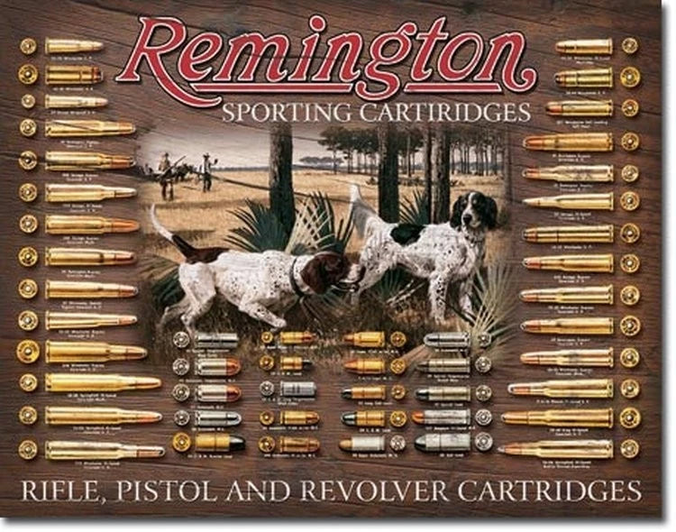 Vintage Replica Tin Metal Sign for Remington Pistol Cartridges (1679)