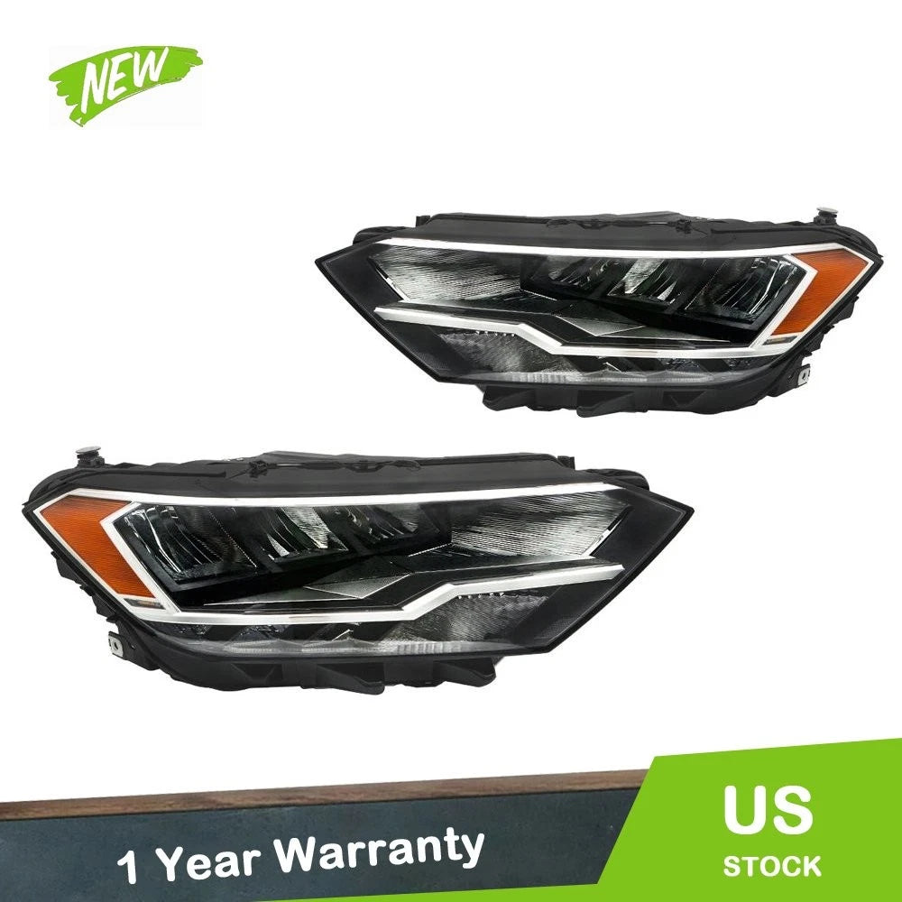 2X Headlight Assembly for Volkswagen Jetta (2019–2023) LED Chrome