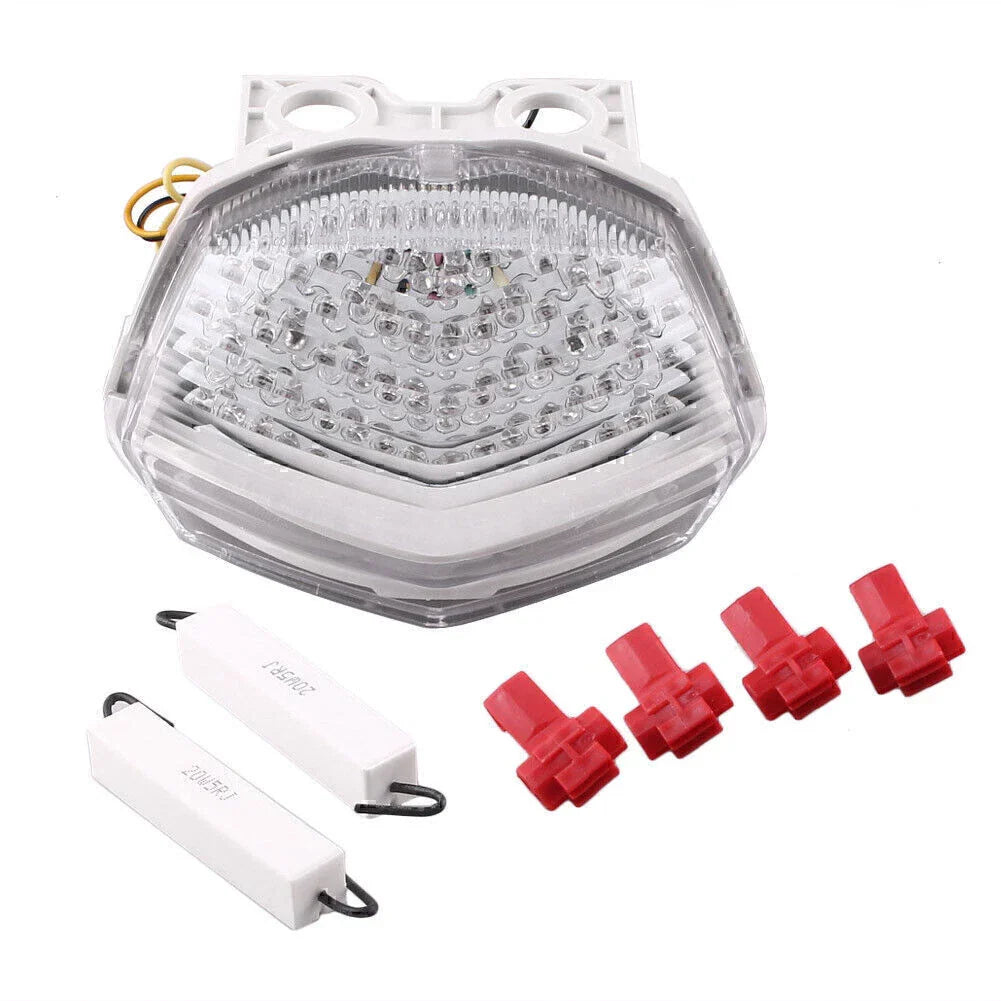 Clear LED Rear Brake Tail Light Turn Signals for KAWASAKI EX250 (2008-2011)