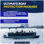 4-Pack White Flat Boat Fender Kit for Various Boats (24" x 6-7/8" x 2-1/2")