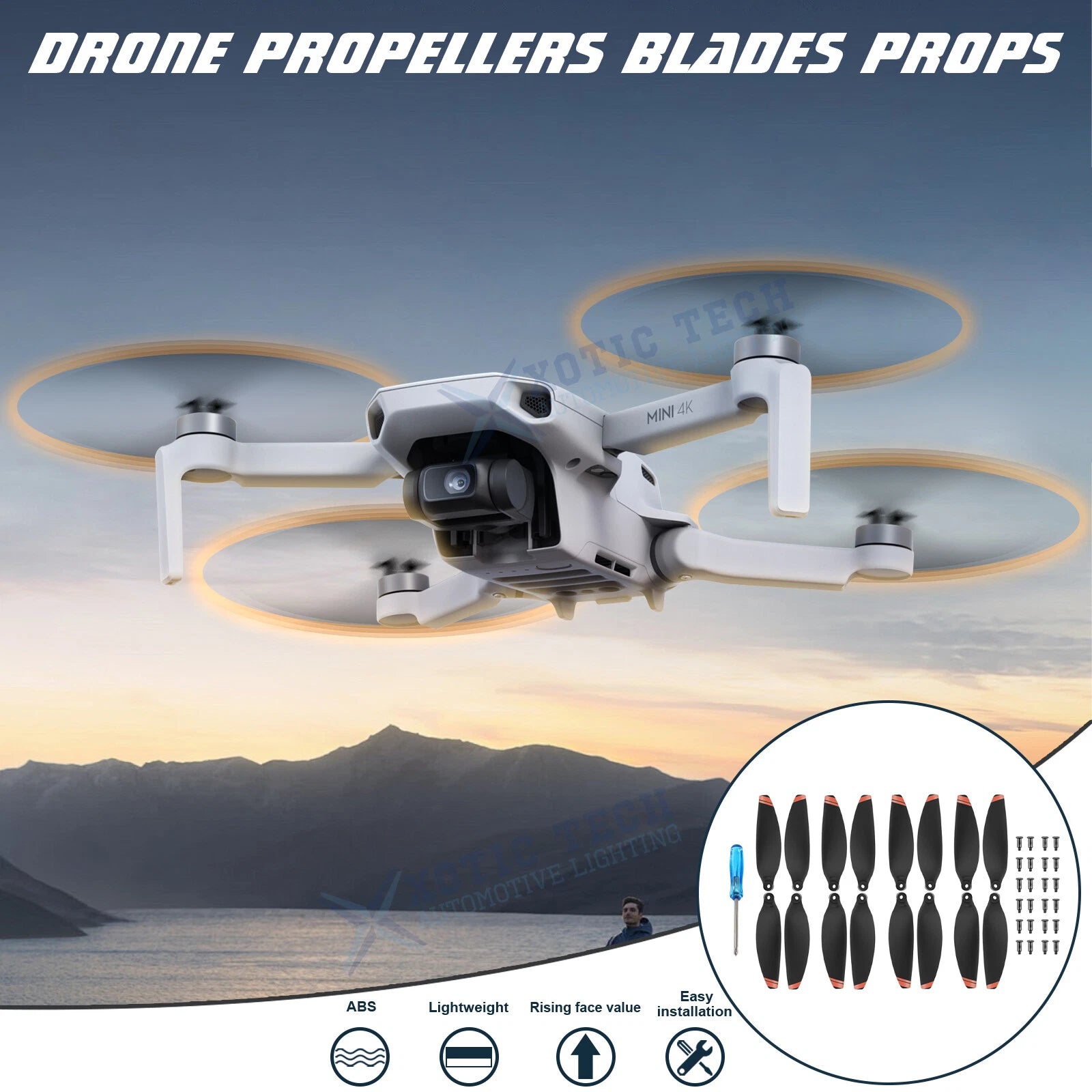 Low-Noise Airscrew Propeller Set for DJI Mavic Mini 2 (2020–2023)