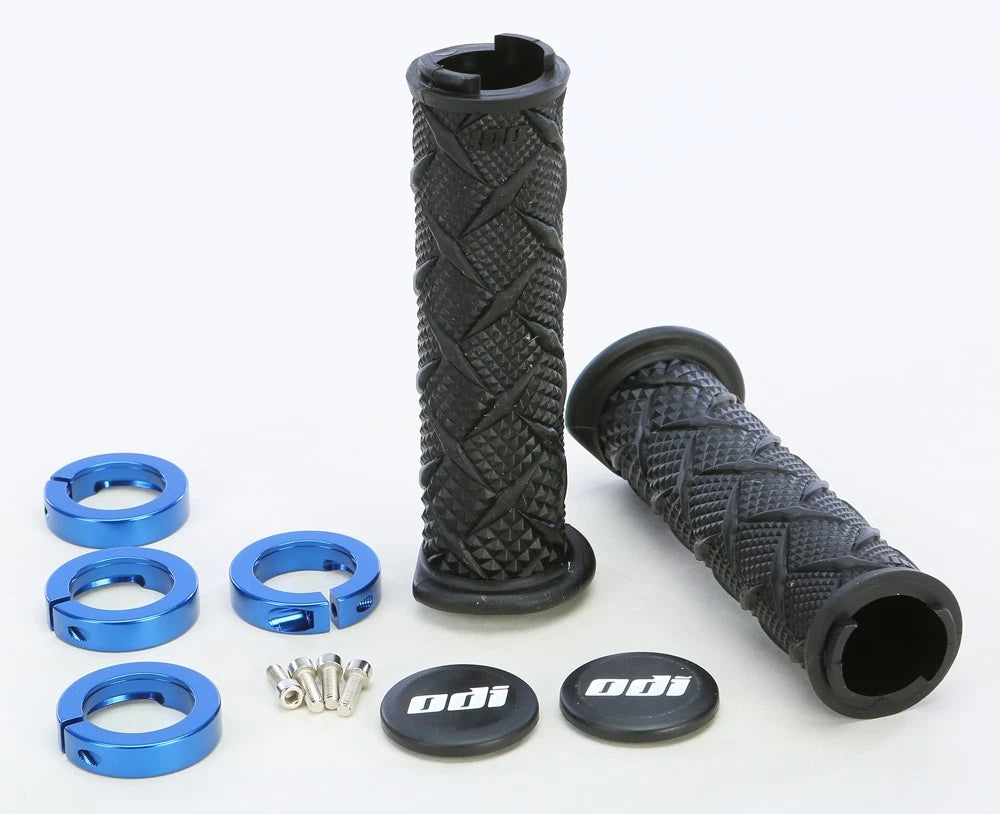 ODI ATV X Treme Lockon Grip for UTV and ATV Handlebar Control (Black/Blue)
