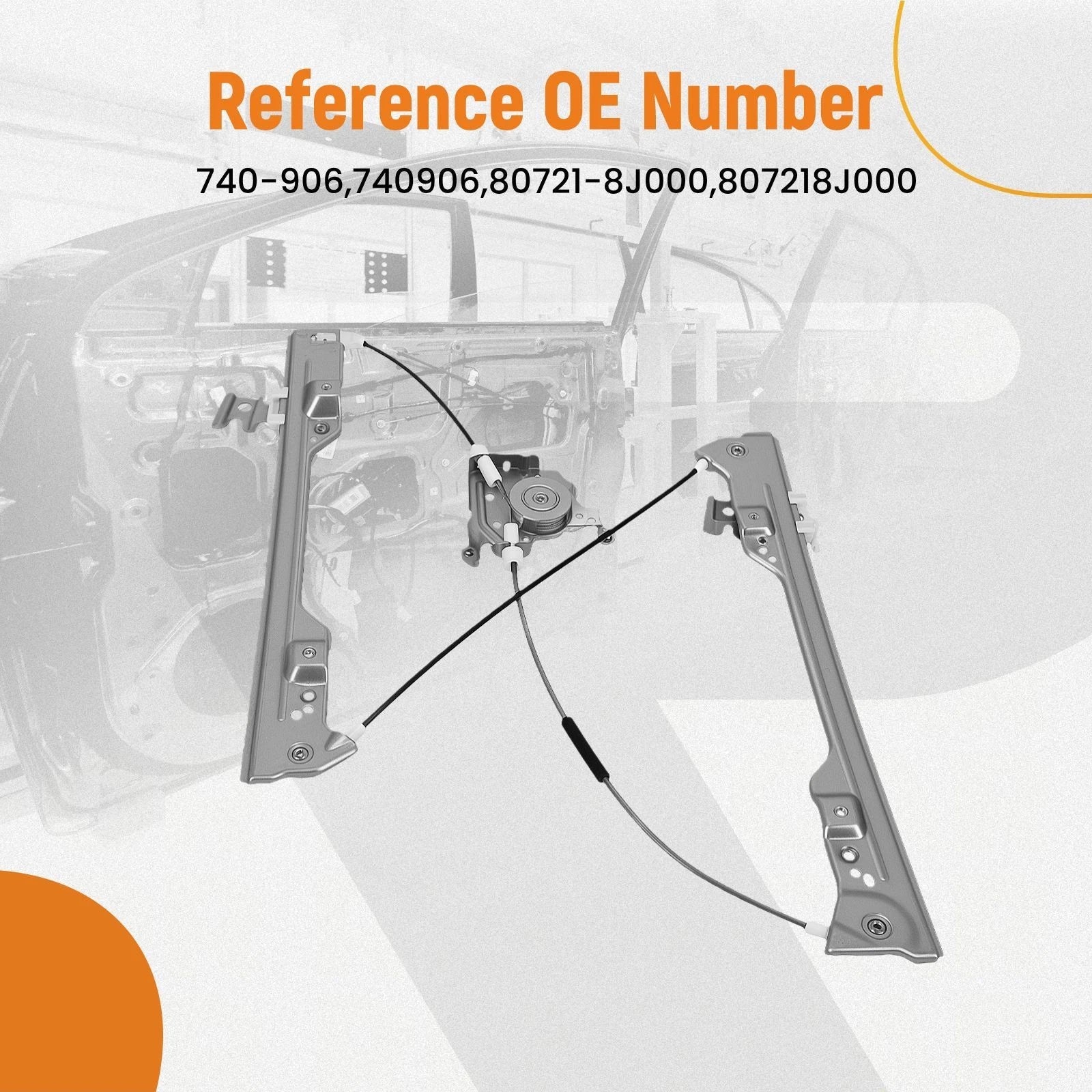 Front Left Driver Side Power Window Regulator for Nissan Altima (2002–2006) 740906