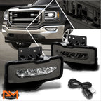 Full LED Smoked Lens Front Fog Lights for GMC Sierra 1500 Limited (2016–2018)