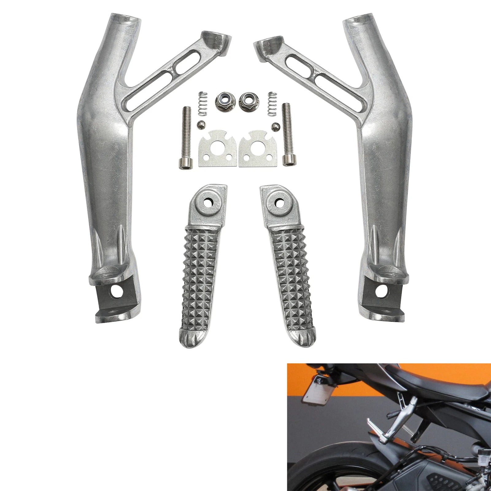 Passenger Footpegs Footrest Bracket for Yamaha YZF R6 (2017–2022), R1 (2015–2023)