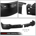 Front Bumper Face Bar for GMC Sierra Yukon (1999–2006) Black Steel