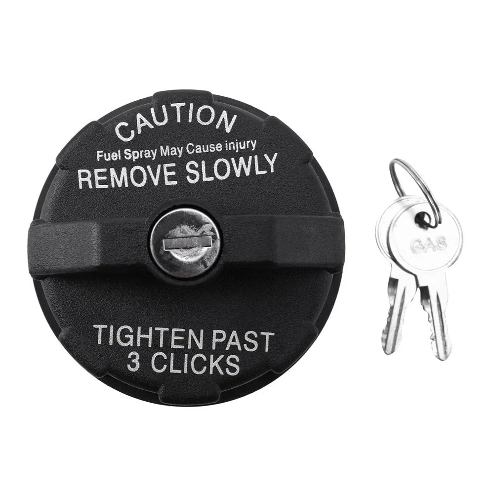 Black Locking Gas Fuel Cap for Jeep Wrangler, Dodge (2007-2018)