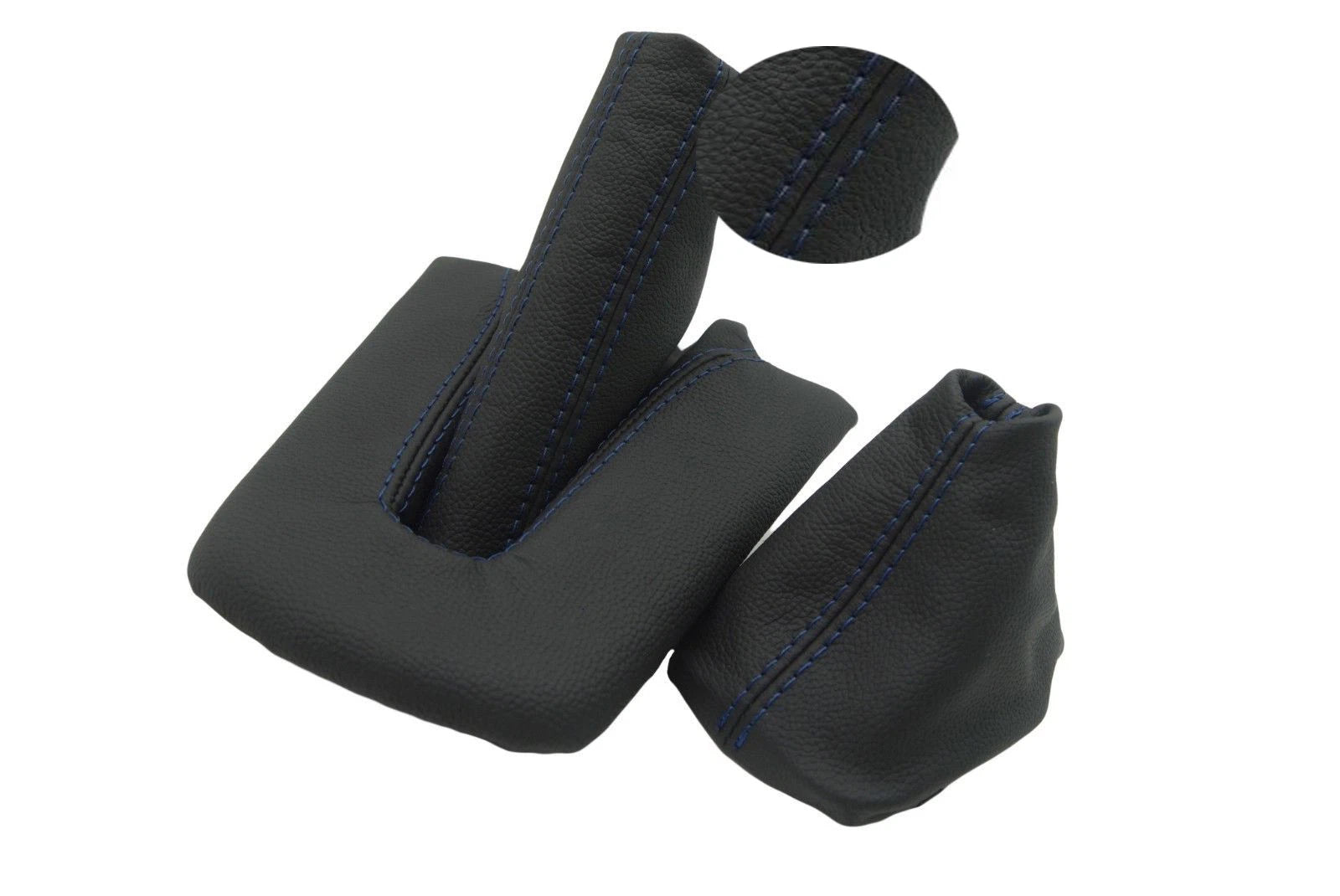 Set of 2 E Brake & Shift Boots for BMW E85 M3 Z4 (2003–2008) Blue Stitch