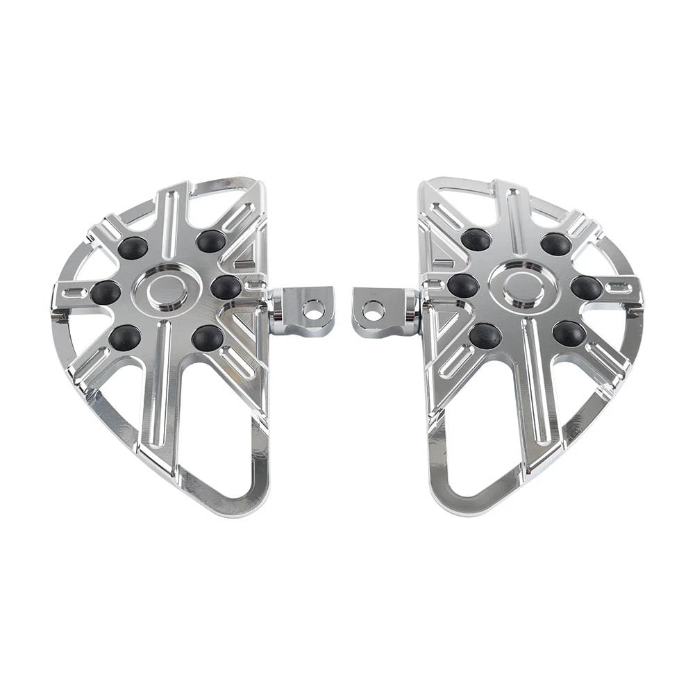 Pair Rear Passenger Footrest Floorboard Chrome for Harley Touring Softail