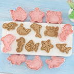 8 Piece Marine Animal Cookie Cutters for Home Kitchen