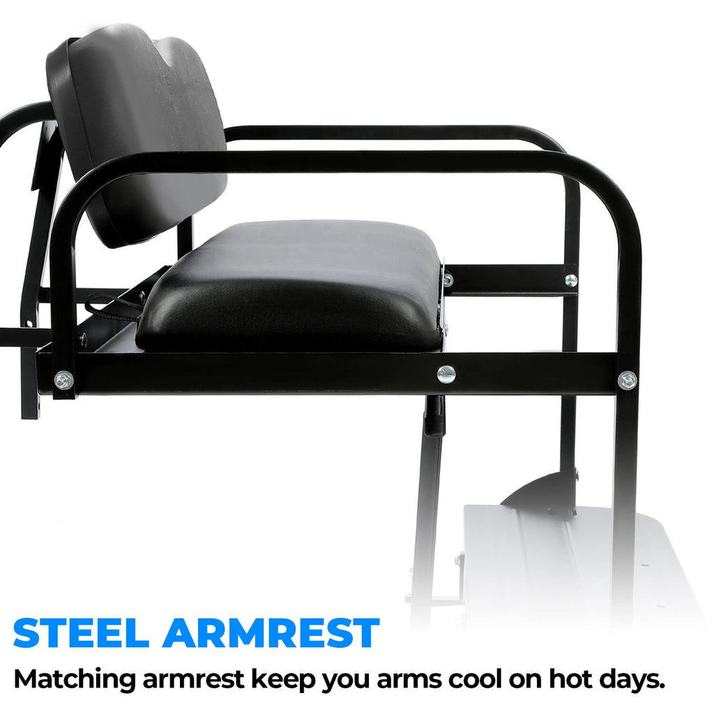 Folding Steel Frame Leather Seat Kit for EZGO Marathon (Pre-1994)