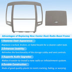 Center Dash Radio Bezel Storage Cubby Vents Frame for Nissan Altima (2005–2006)