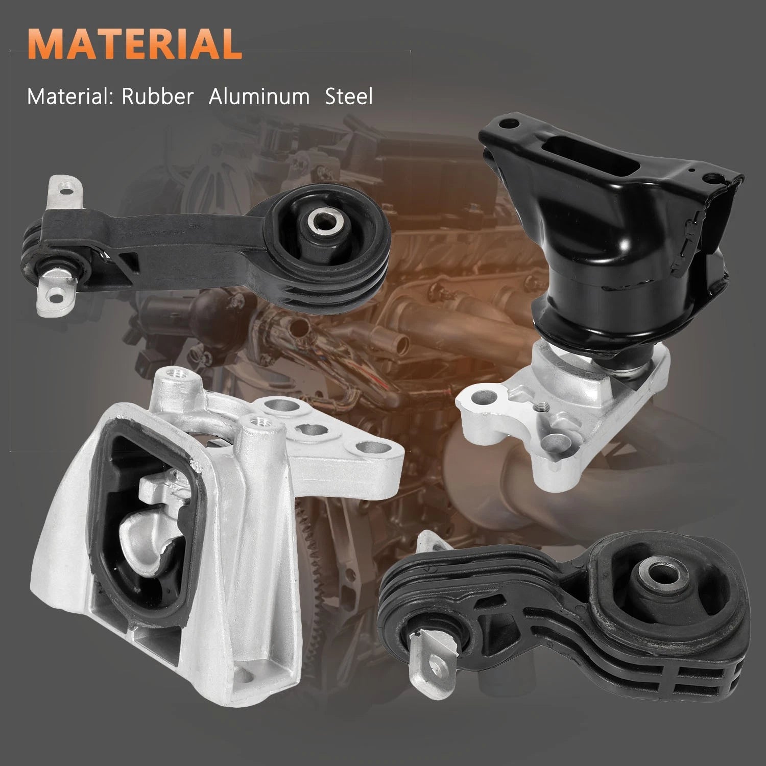 Set of 4 Engine Motor Mounts for Honda Civic (2006-2010)