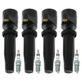 Set of 4 Ignition Coils & Spark Plugs for Ford Escape Mariner (2001–2012)