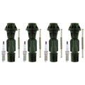 Set of 4 NGK Laser Iridium Spark Plugs & Coil Boots for Fusion Milan (L4)