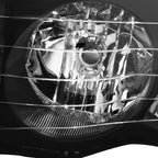 Pair of Black Housing Amber Corner Headlights for Dodge Ram Pickup (2002–2005)