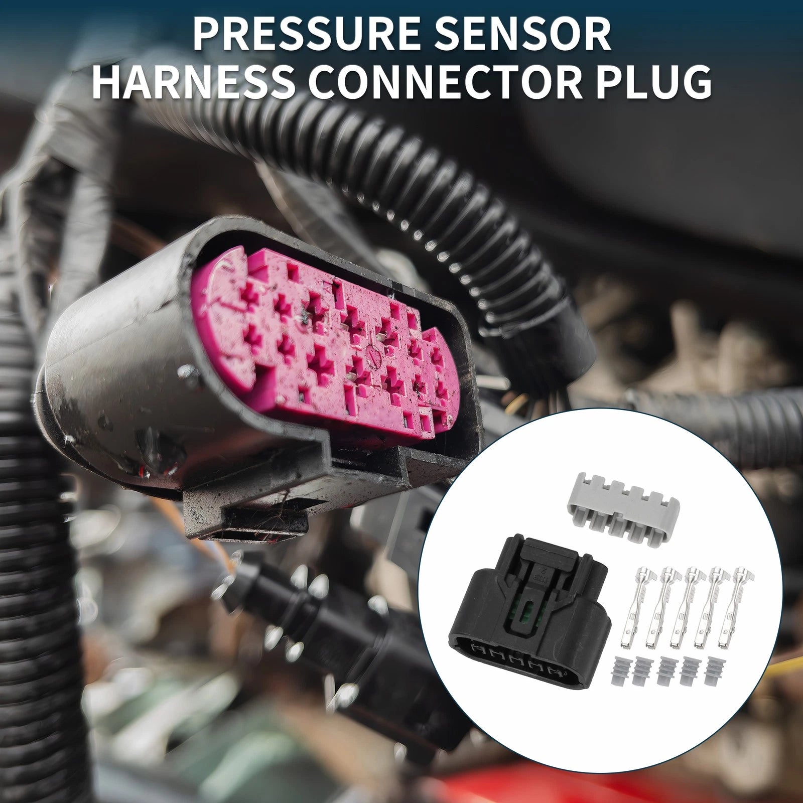 5 Pin Pressure Sensor Harness Connector Plug for Honda FK2 FK8 (2016–2021)