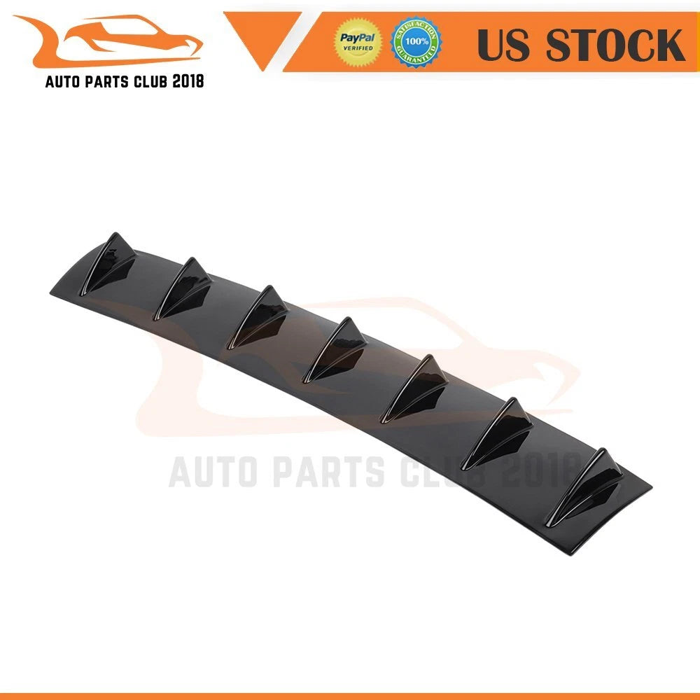 34" Shark Fin Rear Diffuser for Universal Fit (Most Vehicles) Glossy Black
