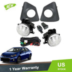 2X Front Halogen Fog Lights for Toyota Corolla (2014–2016)
