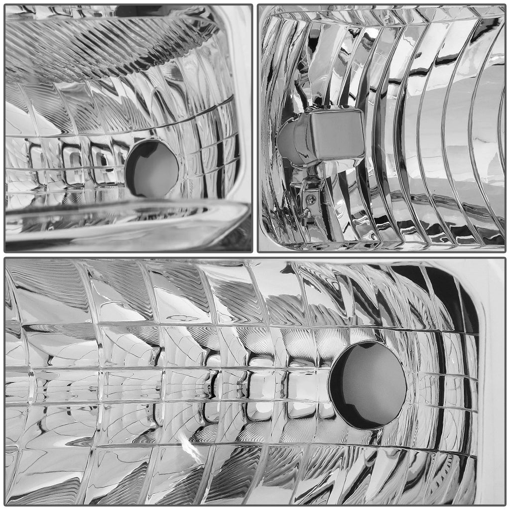 Pair Chrome Clear Corner Headlight Lamps for Ford Super Duty (2008–2010)