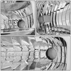 Pair Chrome Clear Corner Headlight Lamps for Ford Super Duty (2008–2010)