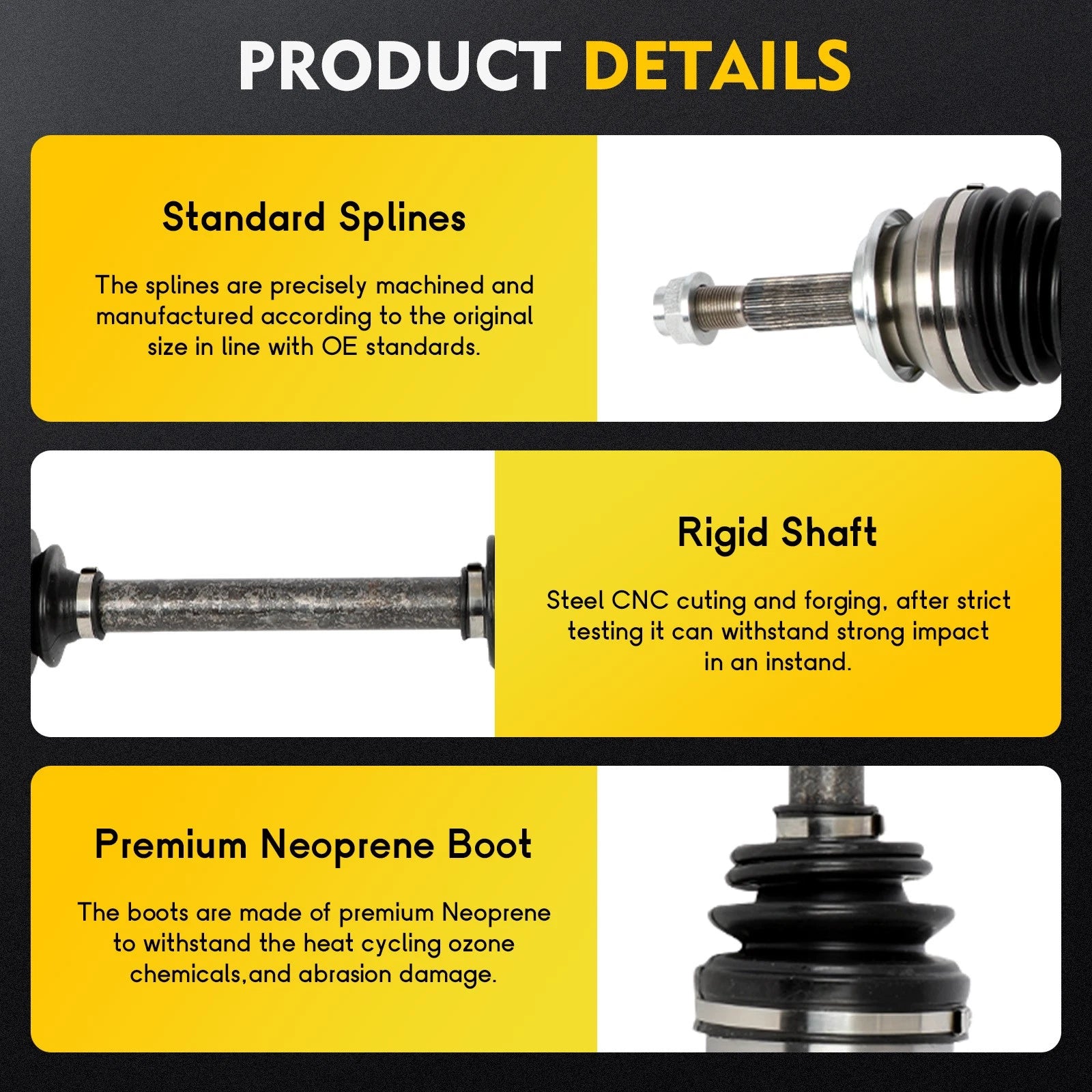 CV Axle Shaft Assembly for Scion xB (2008–2015) Front Right