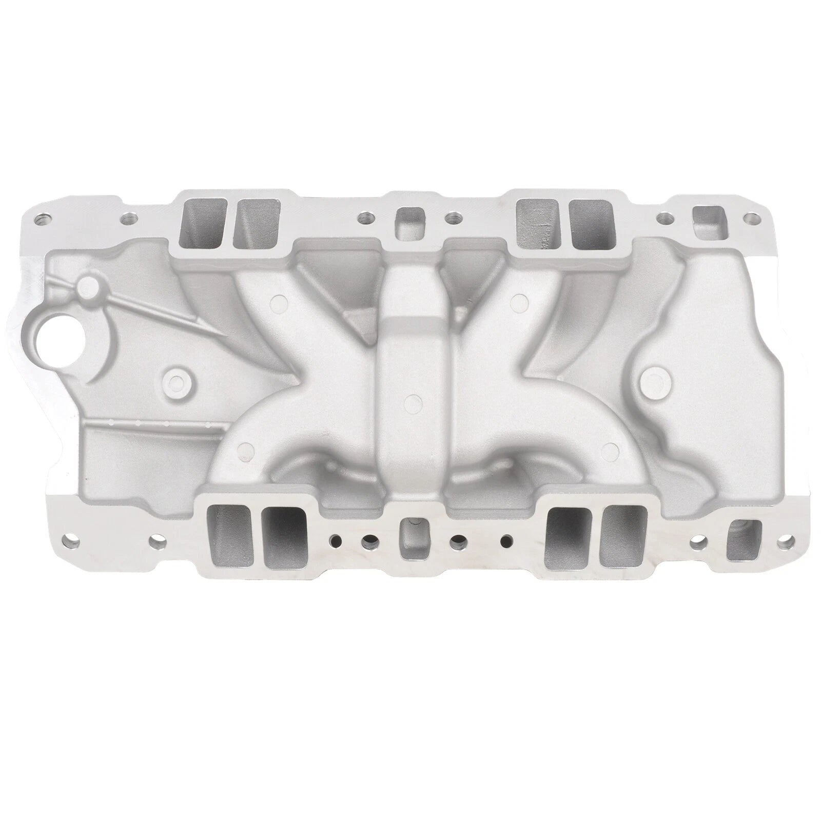 SBC Aluminum Intake Manifold for Chevy 305 327 350 383 (1955–1986) Satin Finish